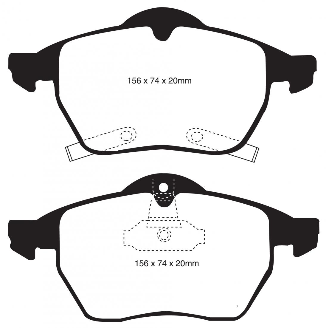 EBC DP21187 308mm Greenstuff Front Brake Pads SAAB 9-3 Viggen
