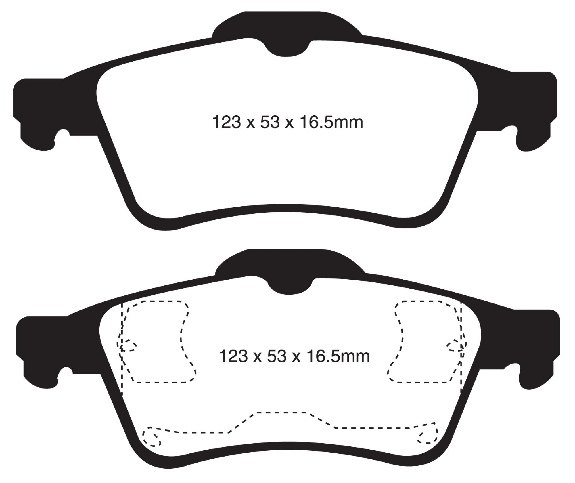 EBC 278 and 292 mm Greenstuff rear brake pads SAAB 9-3 2003-2004