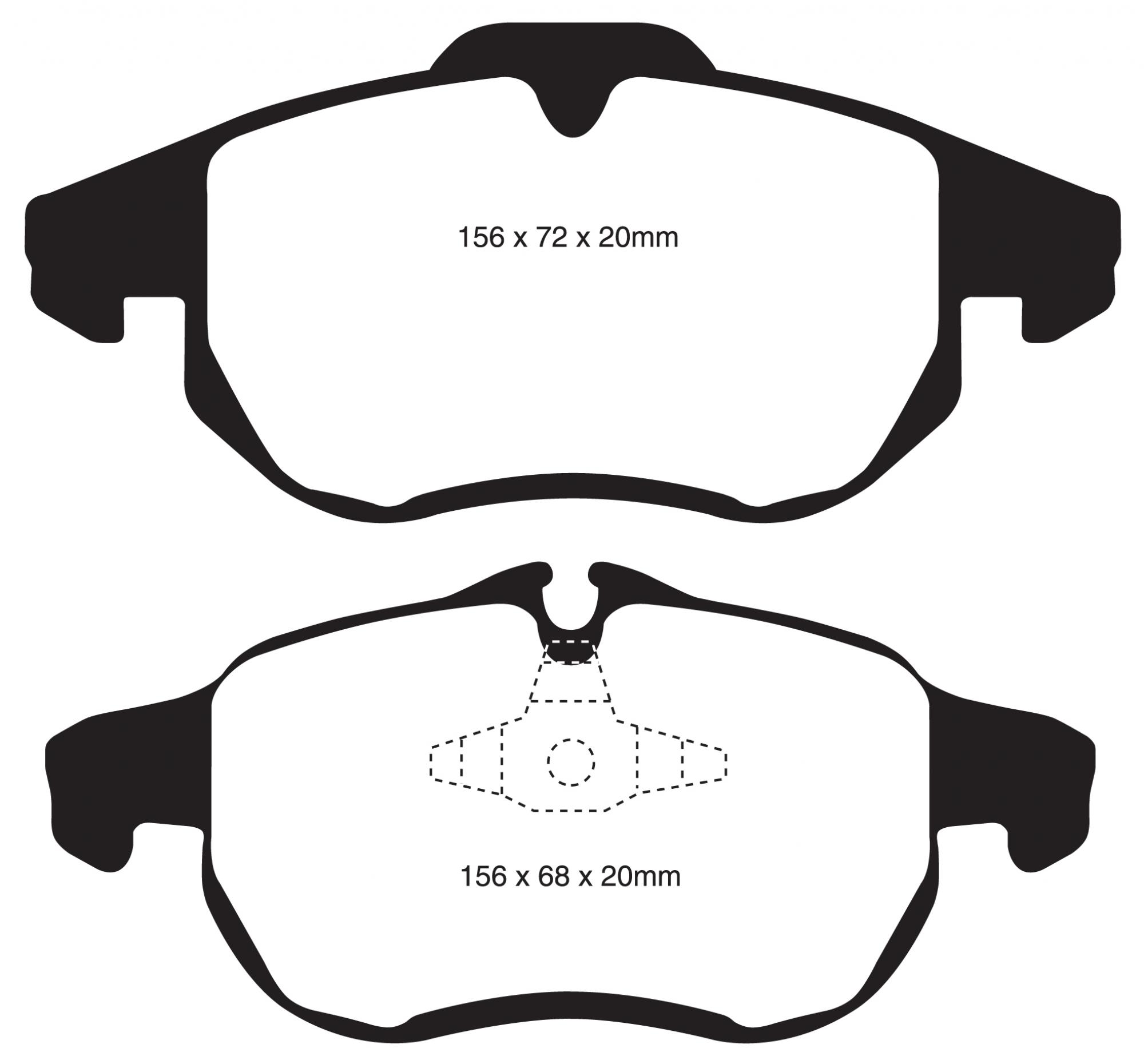 EBC 285 mm Ultimax front brake pads SAAB 9-3 2003-2011