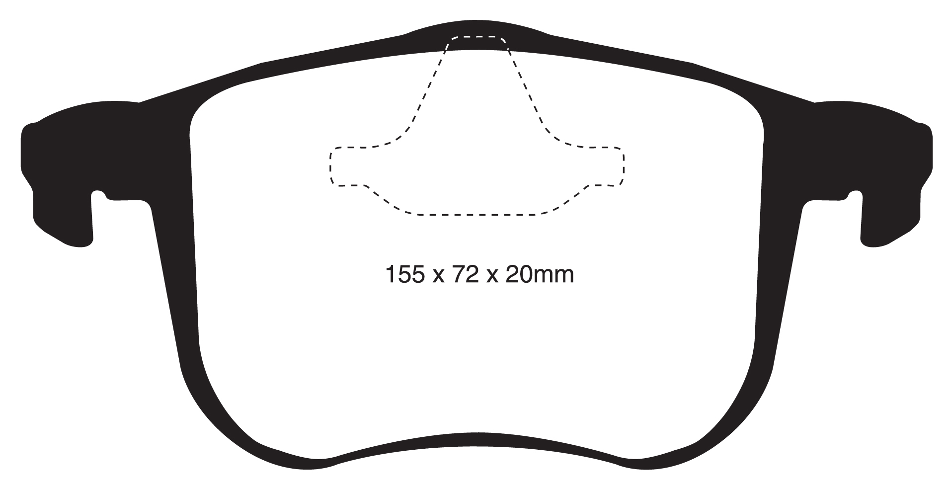 EBC 314 mm Greenstuff front brake pads SAAB 9-3 2003-2011