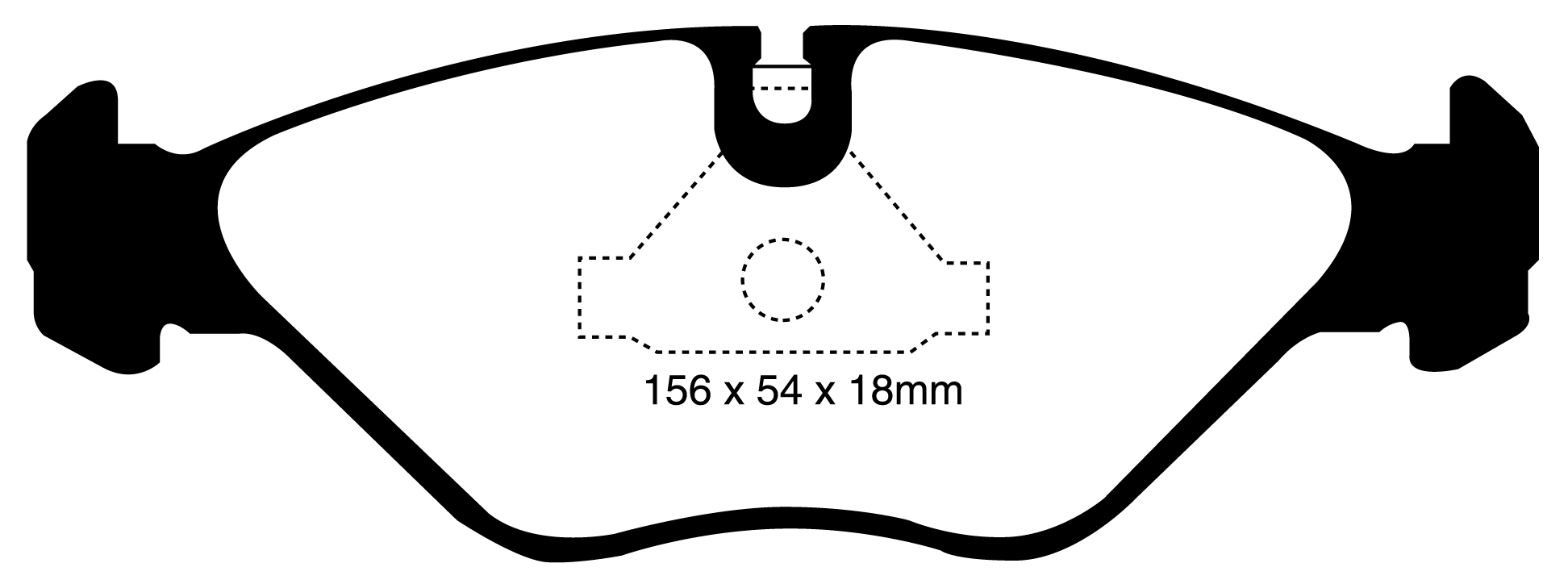 EBC 280 mm Greenstuff front brake pads SAAB 9000