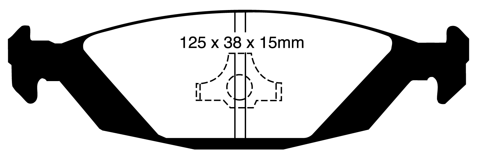 EBC DP2635 258mm Greenstuff Rear Brake Pads SAAB 9000 1984-1998
