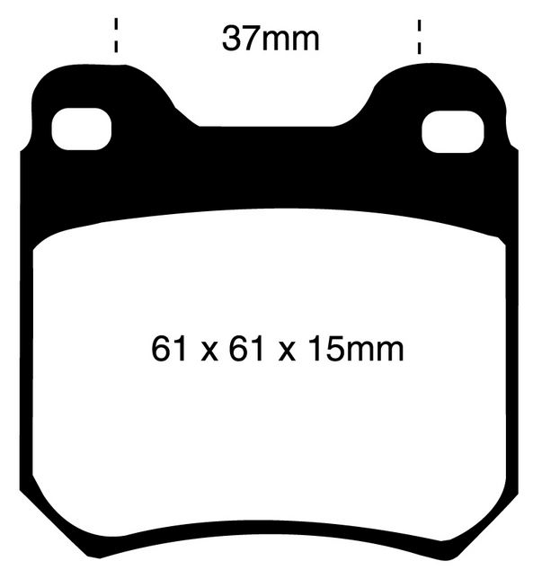 EBC 286 mm Yellowstuff rear brake pads SAAB 900, 9-3 1996-2002