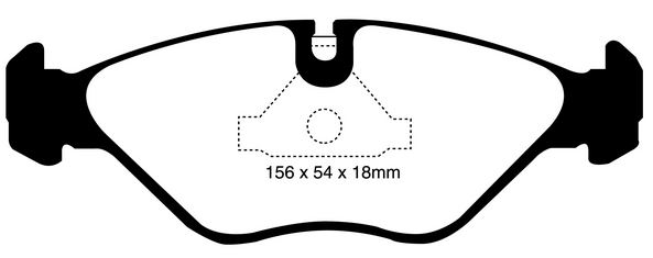 EBC 280 mm Ultimax első fékbetét garnitúra SAAB 9000