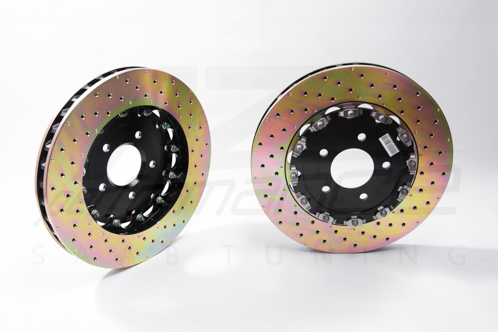 D2 356mm Fixed Disk SPORT 8-pot Caliper Front Brake Kit SAAB 900 9-3 9-5