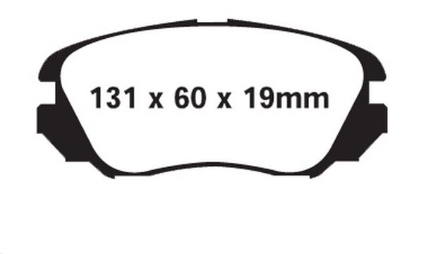 EBC 296mm Yellowstuff első fékbetét garnitúra SAAB 9-5II 2010-2011