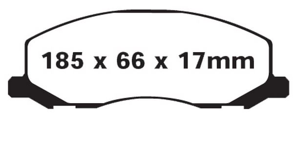 EBC 337 mm Greenstuff front brake pads SAAB 9-5II 2010-2011