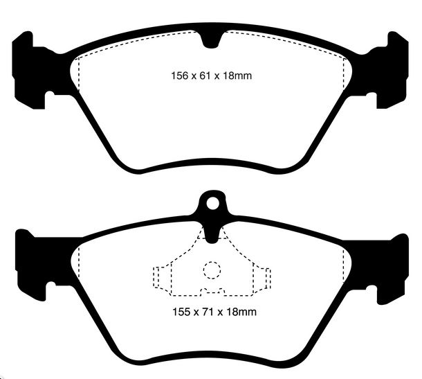 EBC 284 mm Ultimax első fékbetét garnitúra SAAB 900 1994-1996