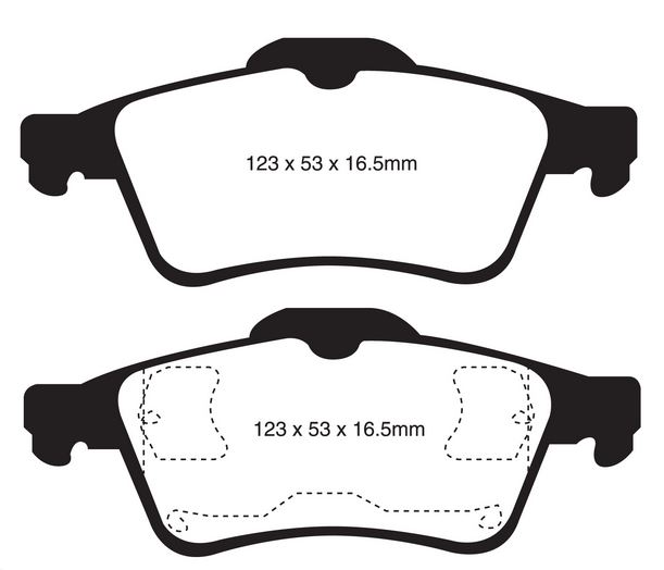 EBC 278 and 292 mm Ultimax rear brake pads SAAB 9-3 2003-2004