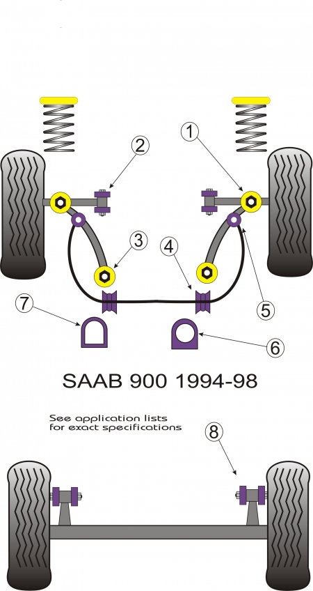 PFF66-306 Első lengőkar külső szilent SAAB 900 1994