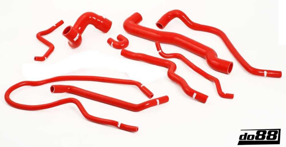 do88 coolant hose kit SAAB 9-3 2.0 2.3 Petrol Trionic7 2000-2002 - Red LHD
