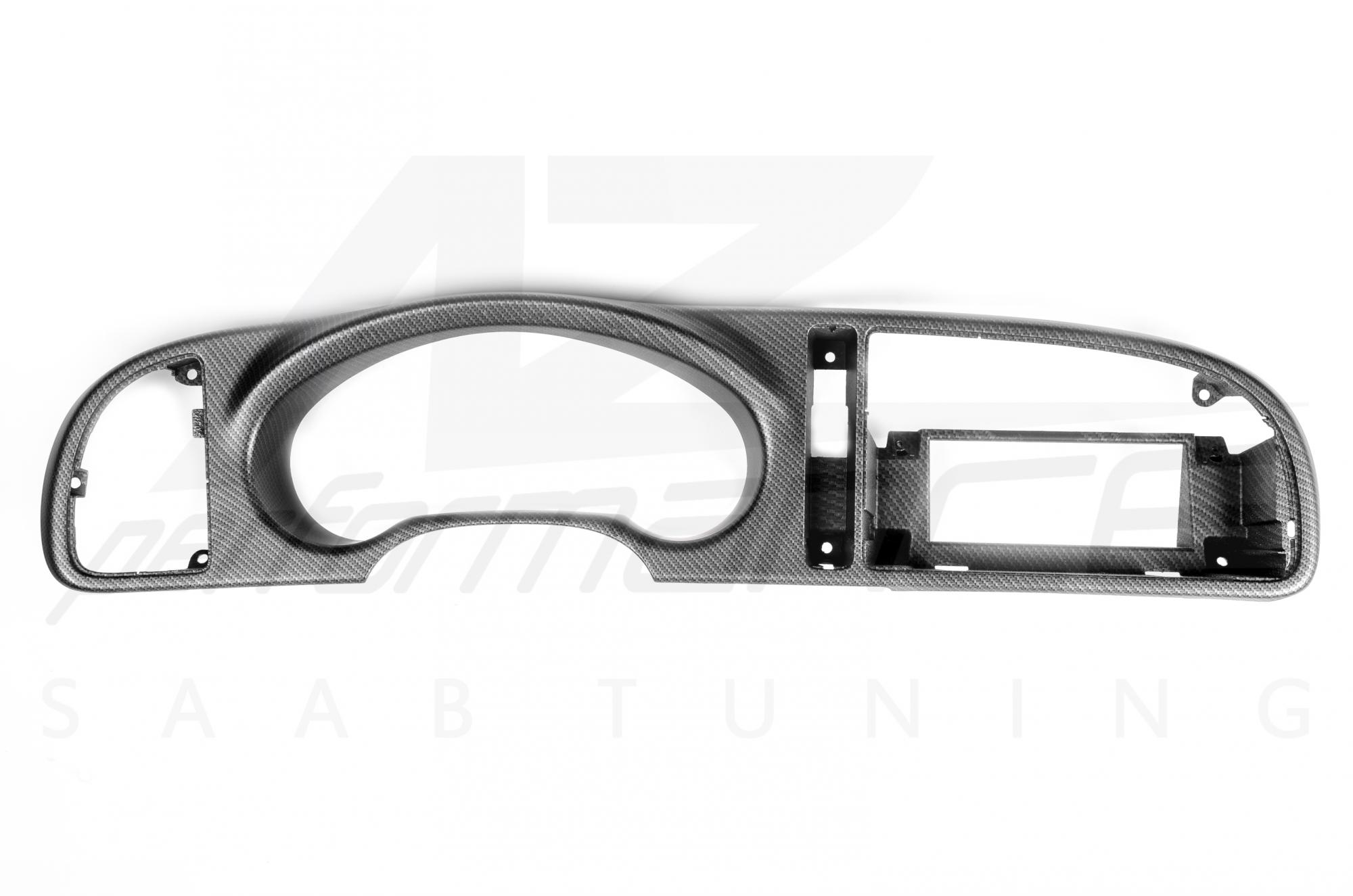 Carbon-Silver dash surround SAAB 9-3 2008-2014 LHD