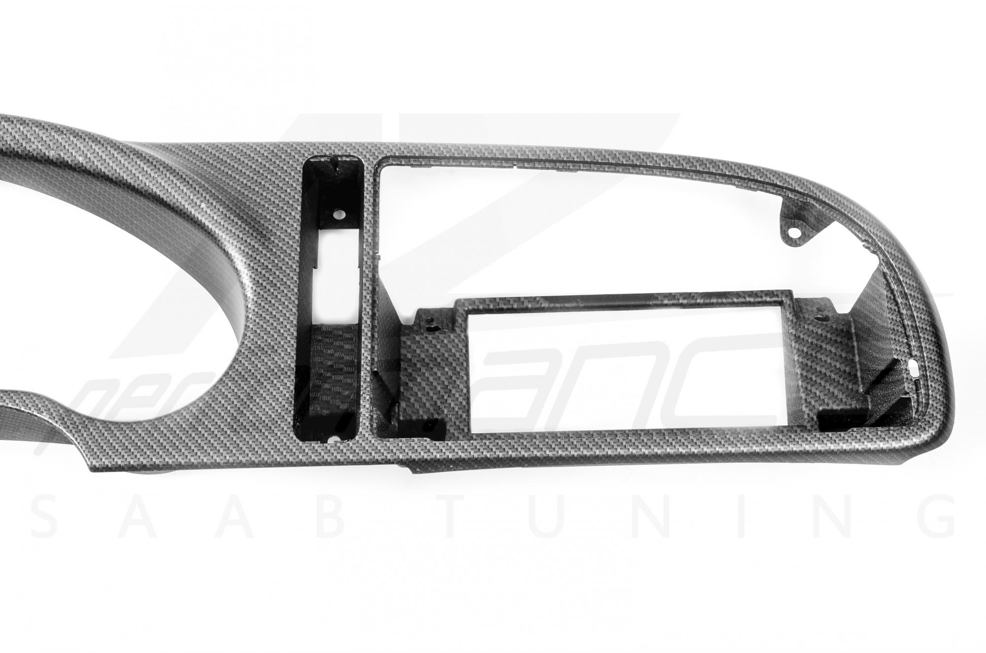 Shiny finished Carbon-Silver dash surround SAAB 9-3 2008-2014 LHD