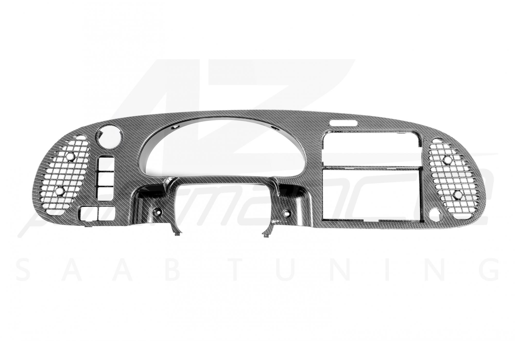 Shiny Carbon-Silver dash surround SAAB 900 9-3 1994-2002