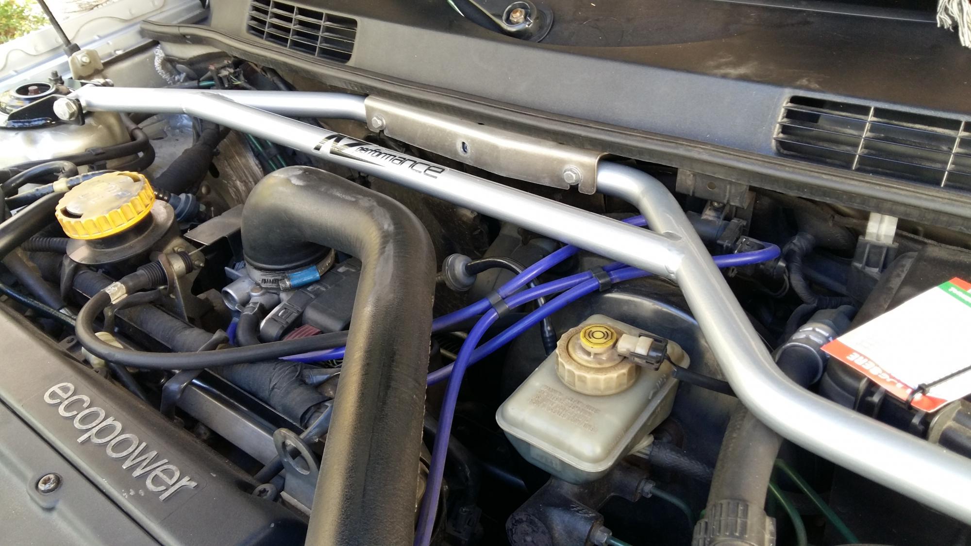 A-Zperformance strut brace SAAB 9‑3 Viggen Silver-Black