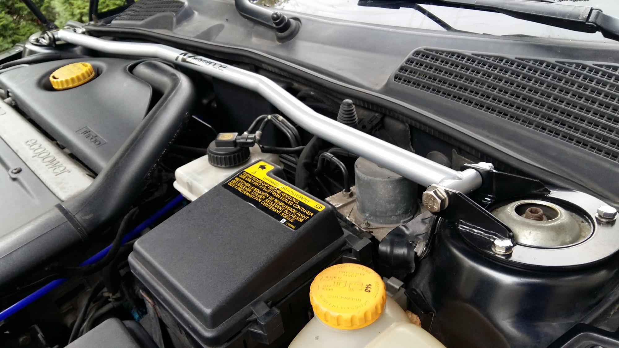 A-Zperformance Strut Brace SAAB 9-5 1997-2010 LHD RHD Silver