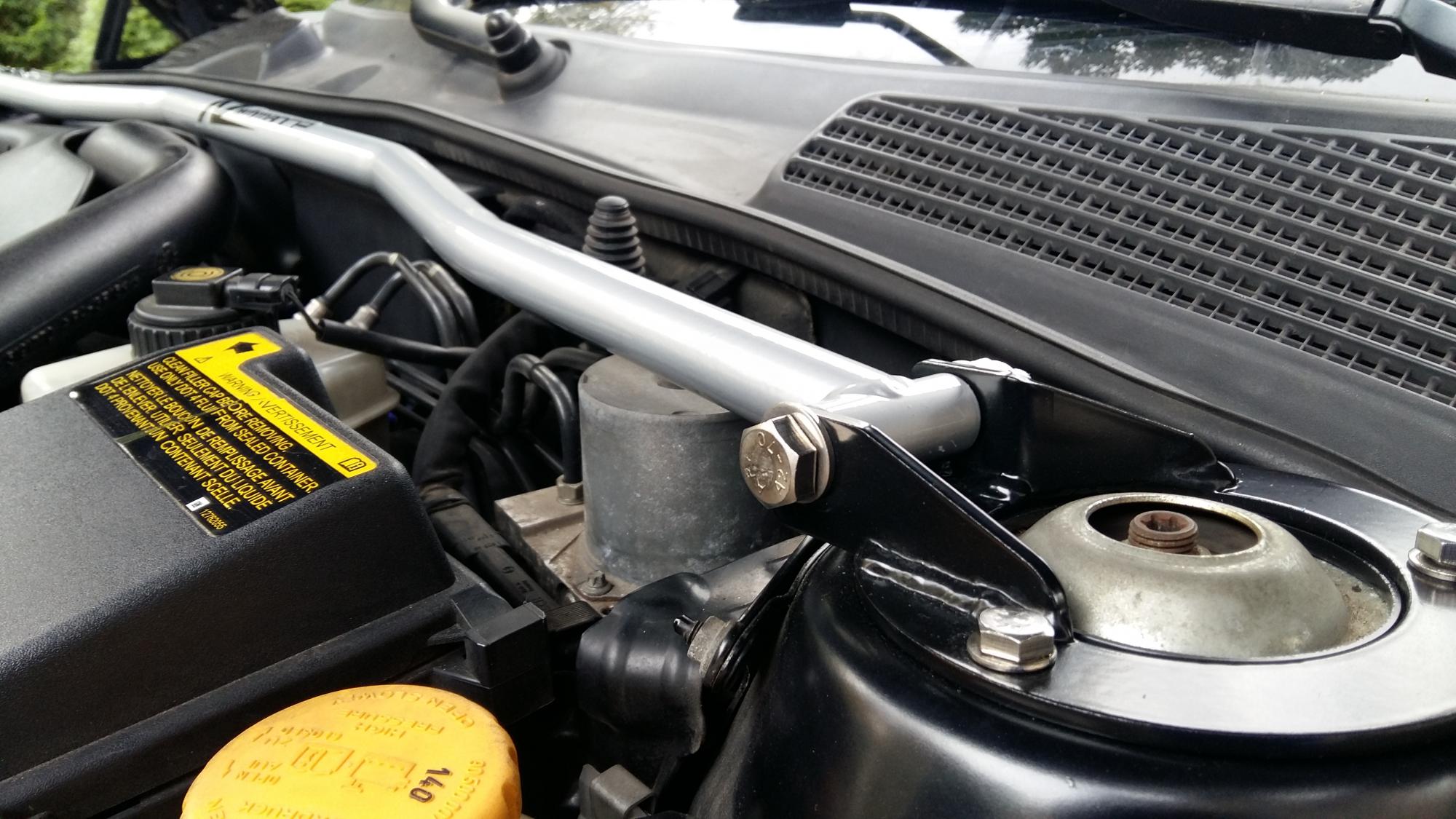 A-Zperformance Strut Brace SAAB 9-5 1997-2010 LHD RHD Silver