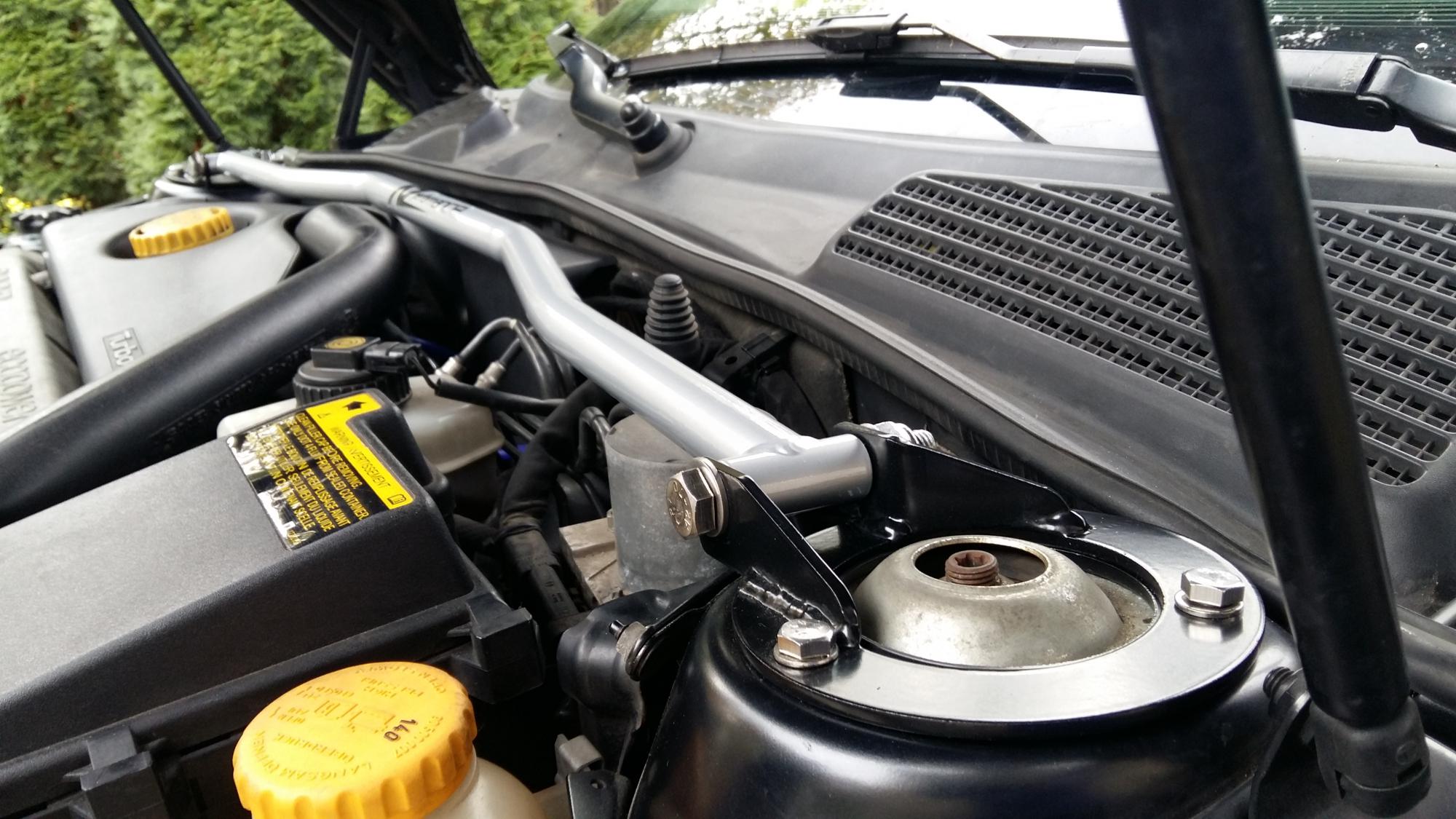 A-Zperformance Strut Brace SAAB 9-5 1997-2010 LHD RHD Silver