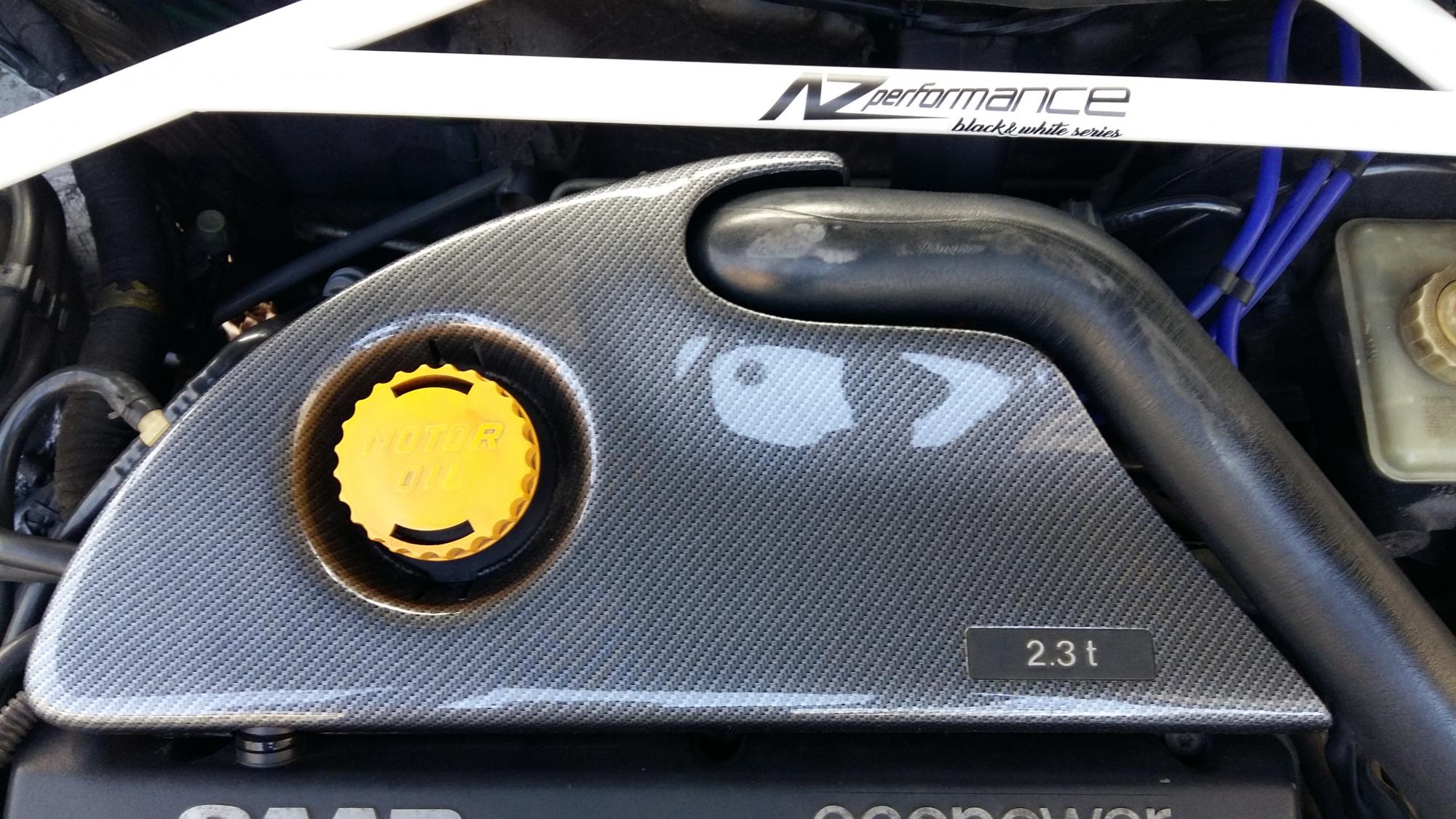 A-Zperformance antracit-karbon motorburkolat SAAB 9-3 9-5 2.0 2.3 benzin