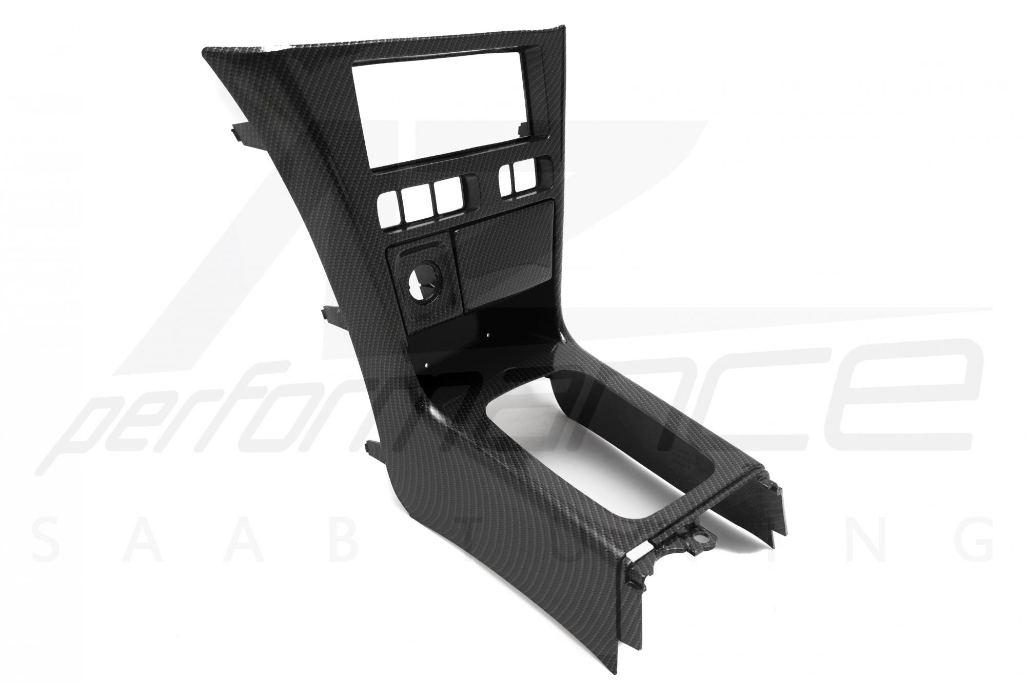 Carbon-Silver center console SAAB 900 9-3 1994-2002 RHD