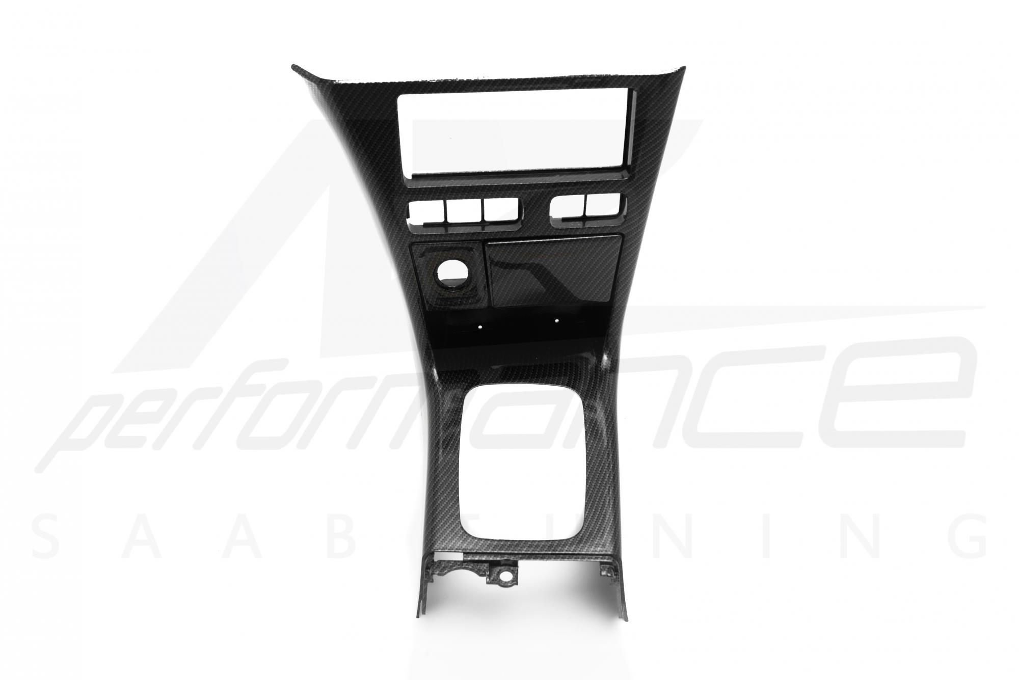 Carbon-Silver center console SAAB 900 9-3 1994-2002 RHD