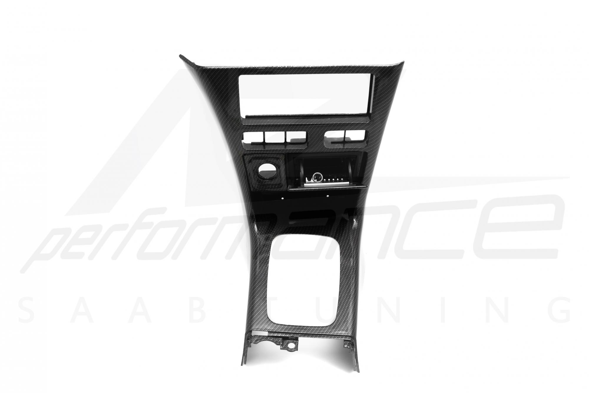 Carbon-Silver center console SAAB 900 9-3 1994-2002 RHD