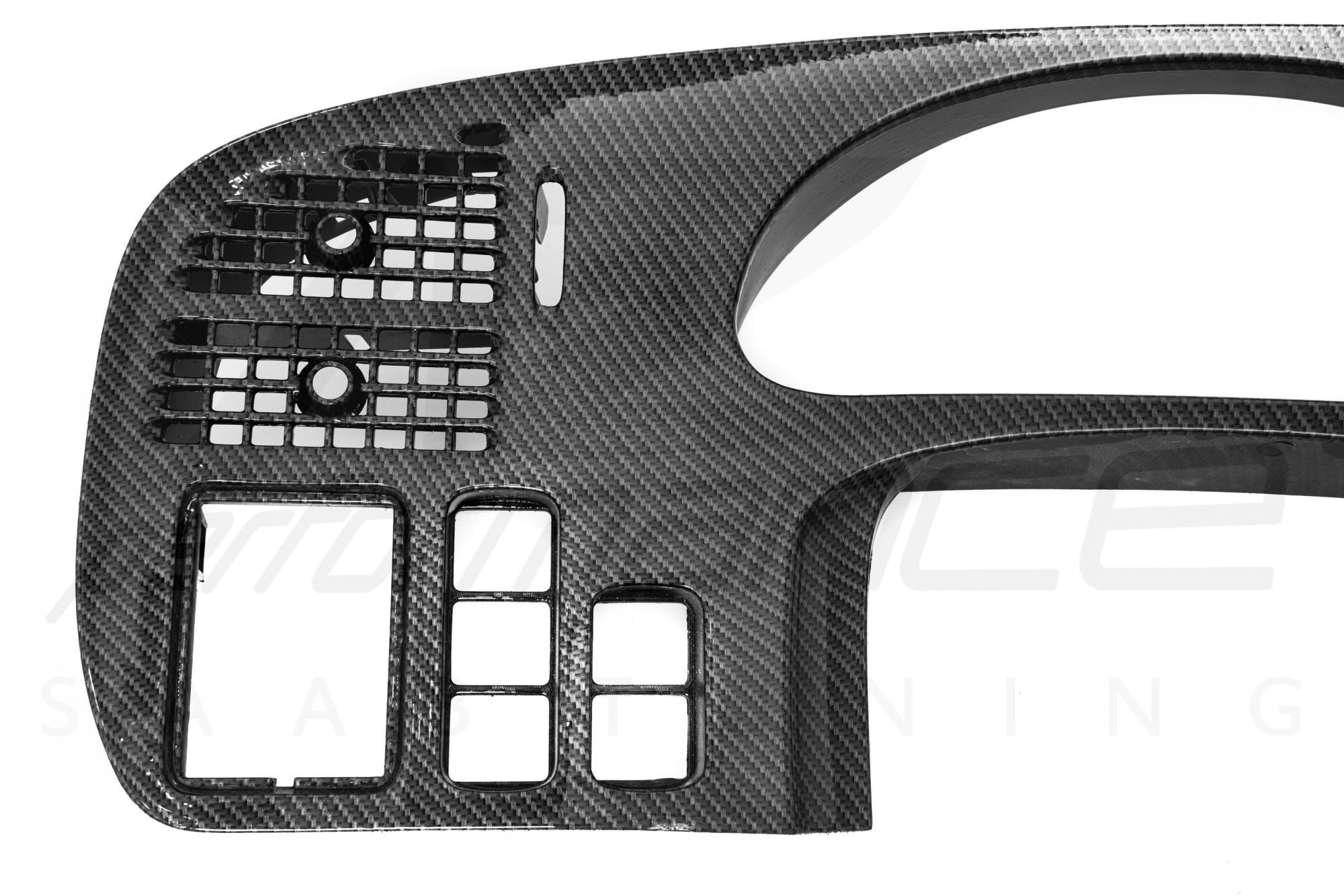 A-Zperformance Shiny Carbon-Silver Dash Surround kit SAAB 9-5 2006-2010 LHD