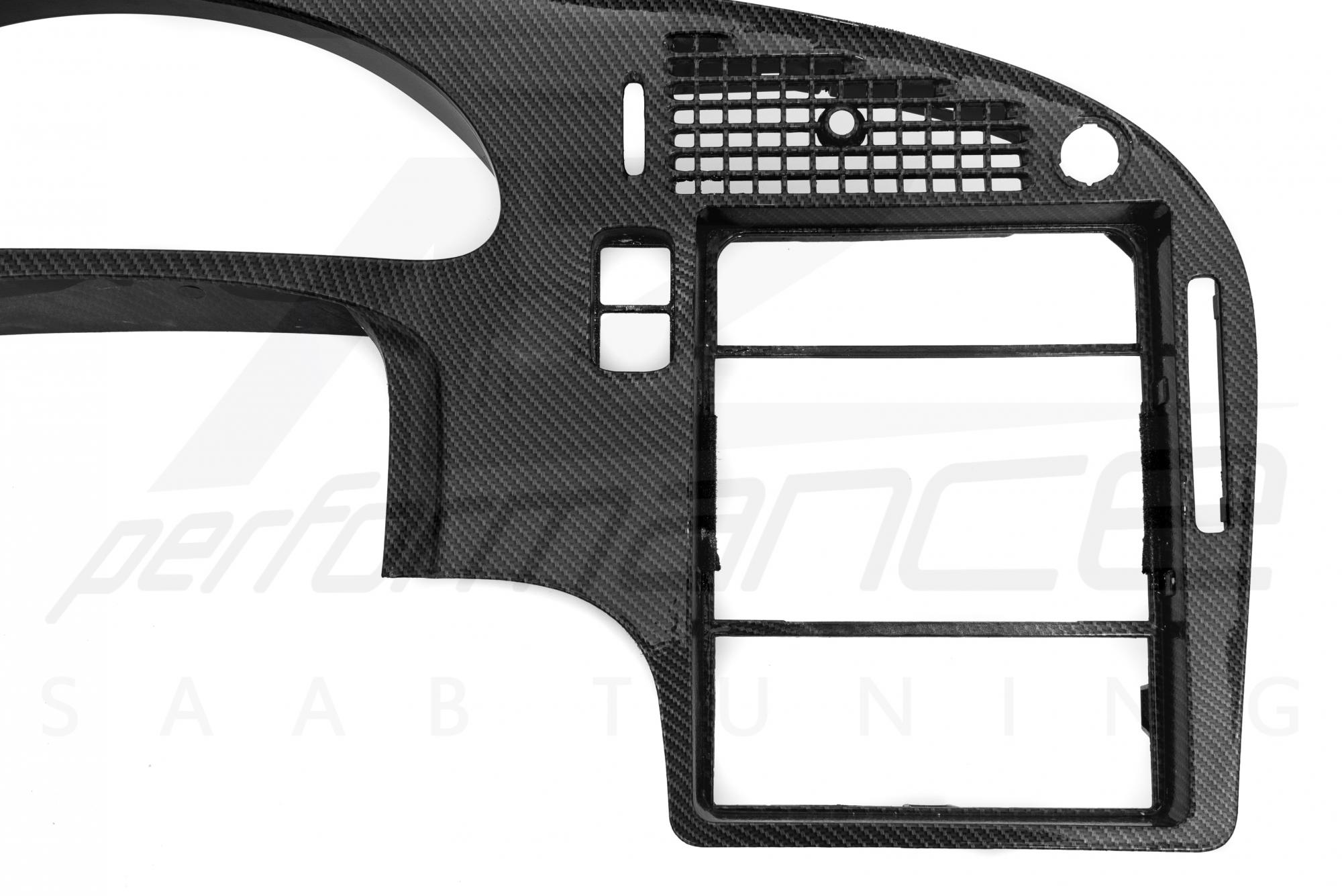 A-Zperformance Shiny Carbon-Silver Dash Surround kit SAAB 9-5 2006-2010 LHD