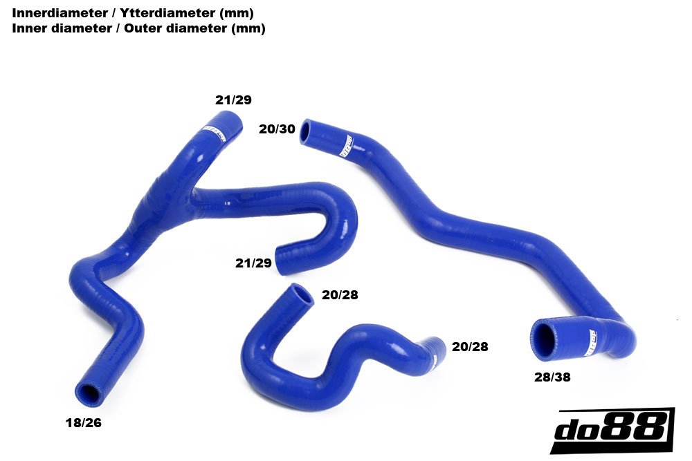 A-Zperformance | do88 heater hoses for cars with water valve SAAB 9-5 ...