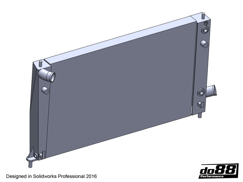 do88 radiator SAAB 9-5 2.0t 2.3t Aero 1998-2001 - Red