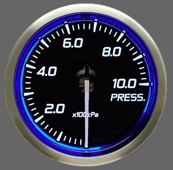 DEFI RACER N2 52mm Oil Pressure gauge 0-10 bar White