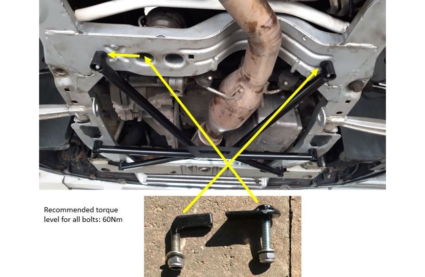 A-Zperformance 6-Point Subframe Brace SAAB 900 9-3 1994-2002