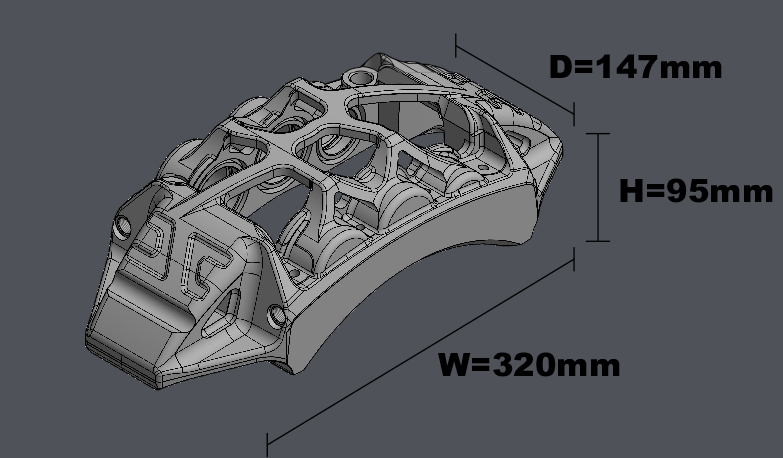 D2 Racing 330mm 6-dugattyús könnyített első fékszett SAAB 900 9-3 9-5