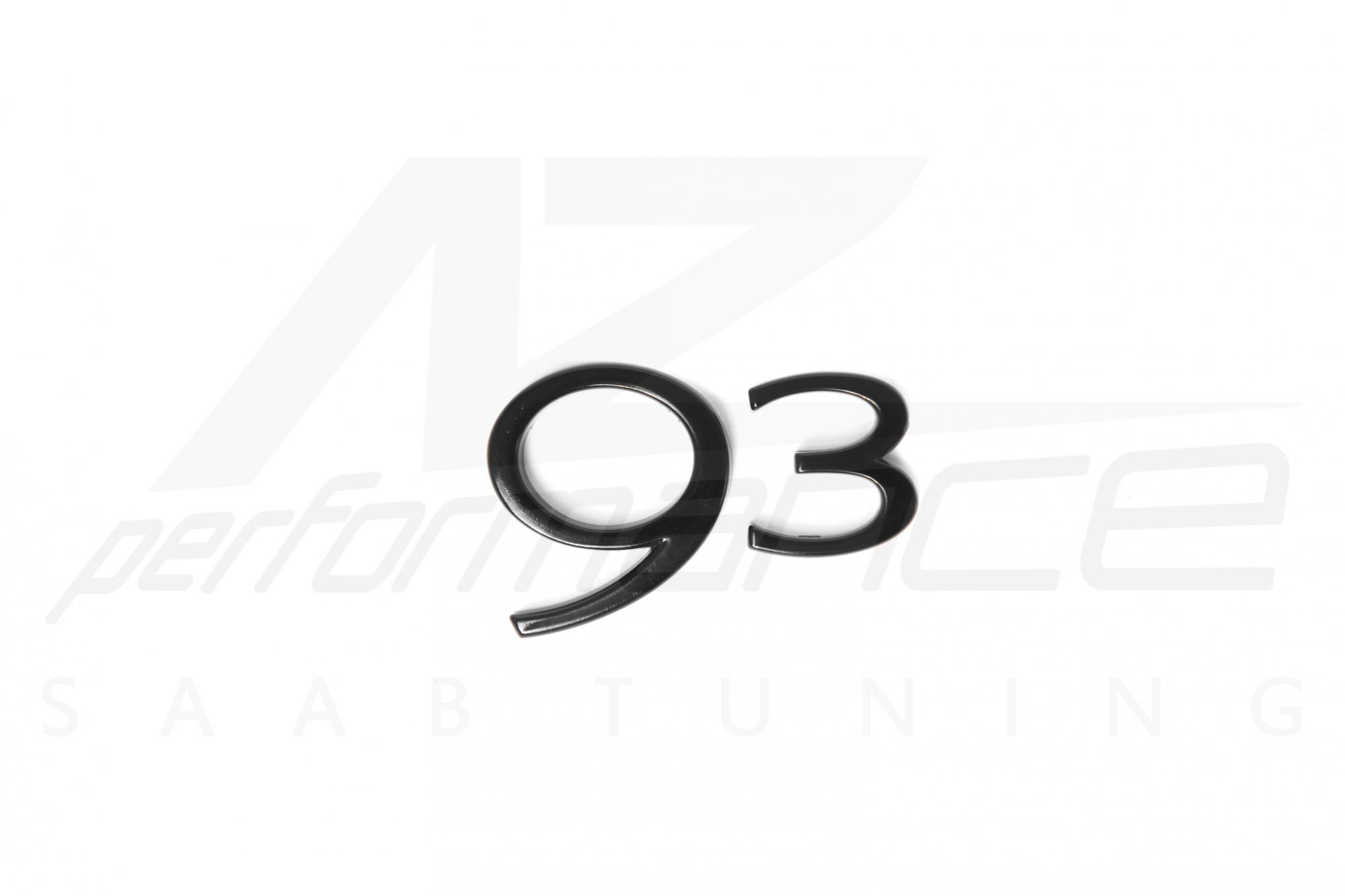 Shiny Black rear 93 badge SAAB 9-3 Viggen