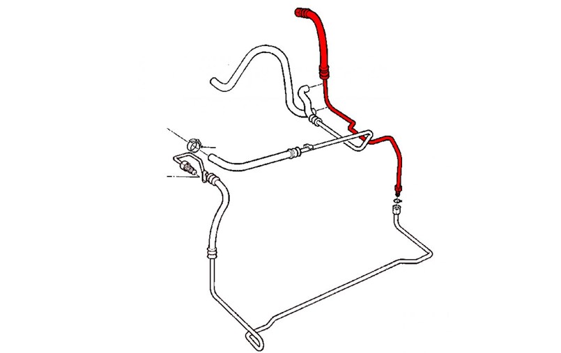 High Pressure Power Steering Hose SAAB 9-3 Viggen