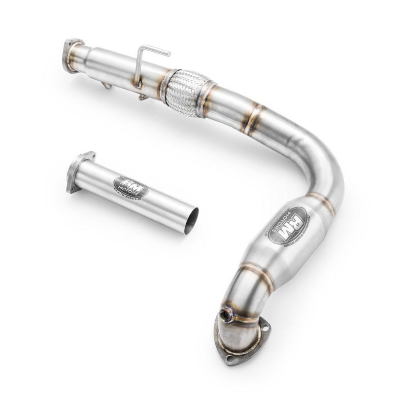 RM Motors 76mm Sport Exhaust Downpipe SAAB 9-3 2.0 B207 with EU3 100-cell Cat