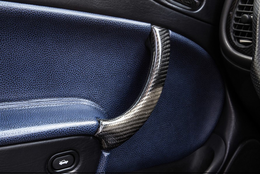 A-Zperformance Carbon-Silver patterned door handle covers SAAB 9‑3 Viggen