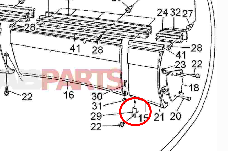 Első oldalpanel rögzítőkapocs SAAB 900 Carlsson SPG Aero