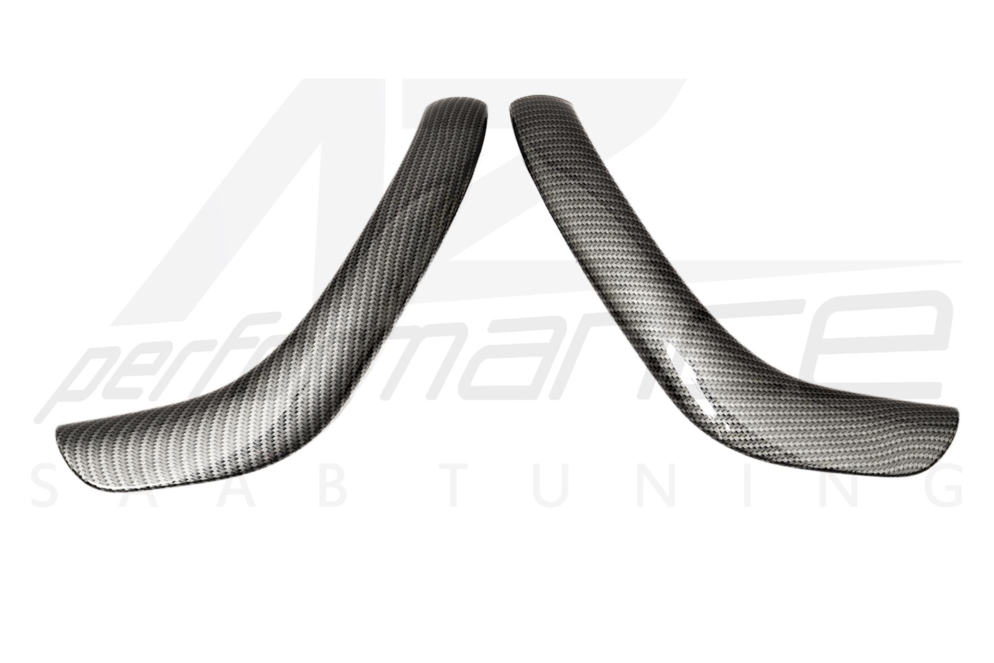 Carbon-Silver door grab handles SAAB 9-3 2003-2014 Cabriolet
