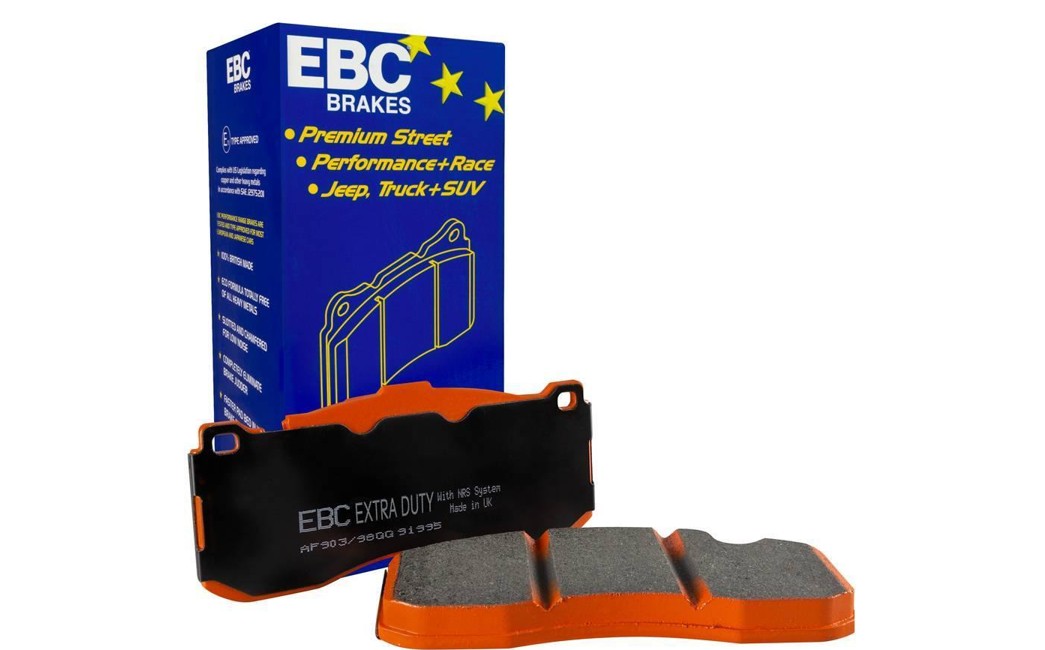 EBC 285 and 302mm Orangestuff front Racing brake pads SAAB 9-3 2003-2011