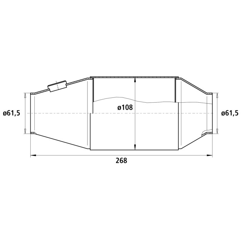 HJS sports catalytic converter 0-2.0L FIA 90950057