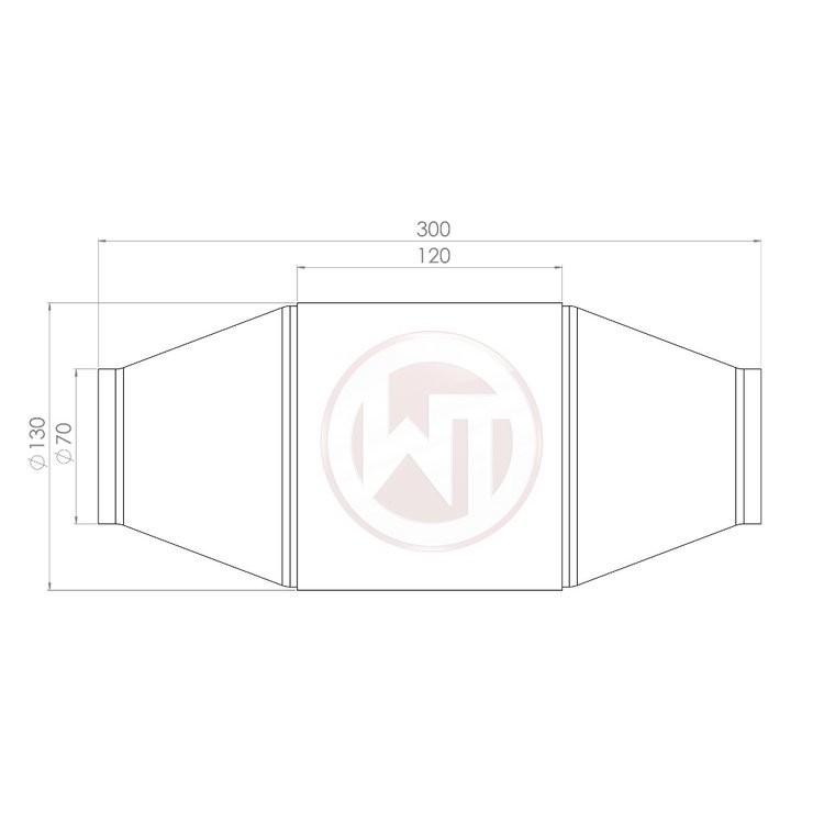 WAGNER TUNING  Racing catalyst converter Ø130x120 EU6