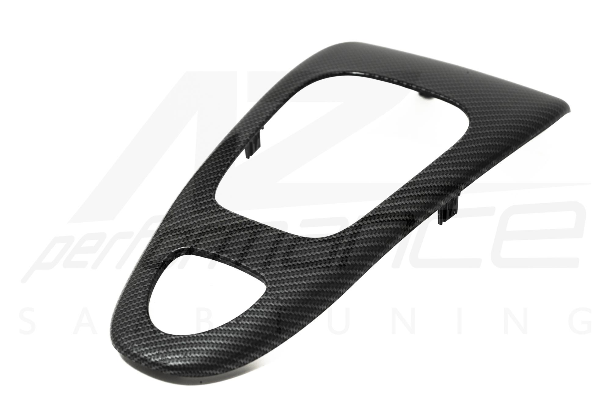 A-Zperformance Carbon Silver Center Console Gearshift Lever Cover 12792580 SAAB 9-3 2003-2014 AUT
