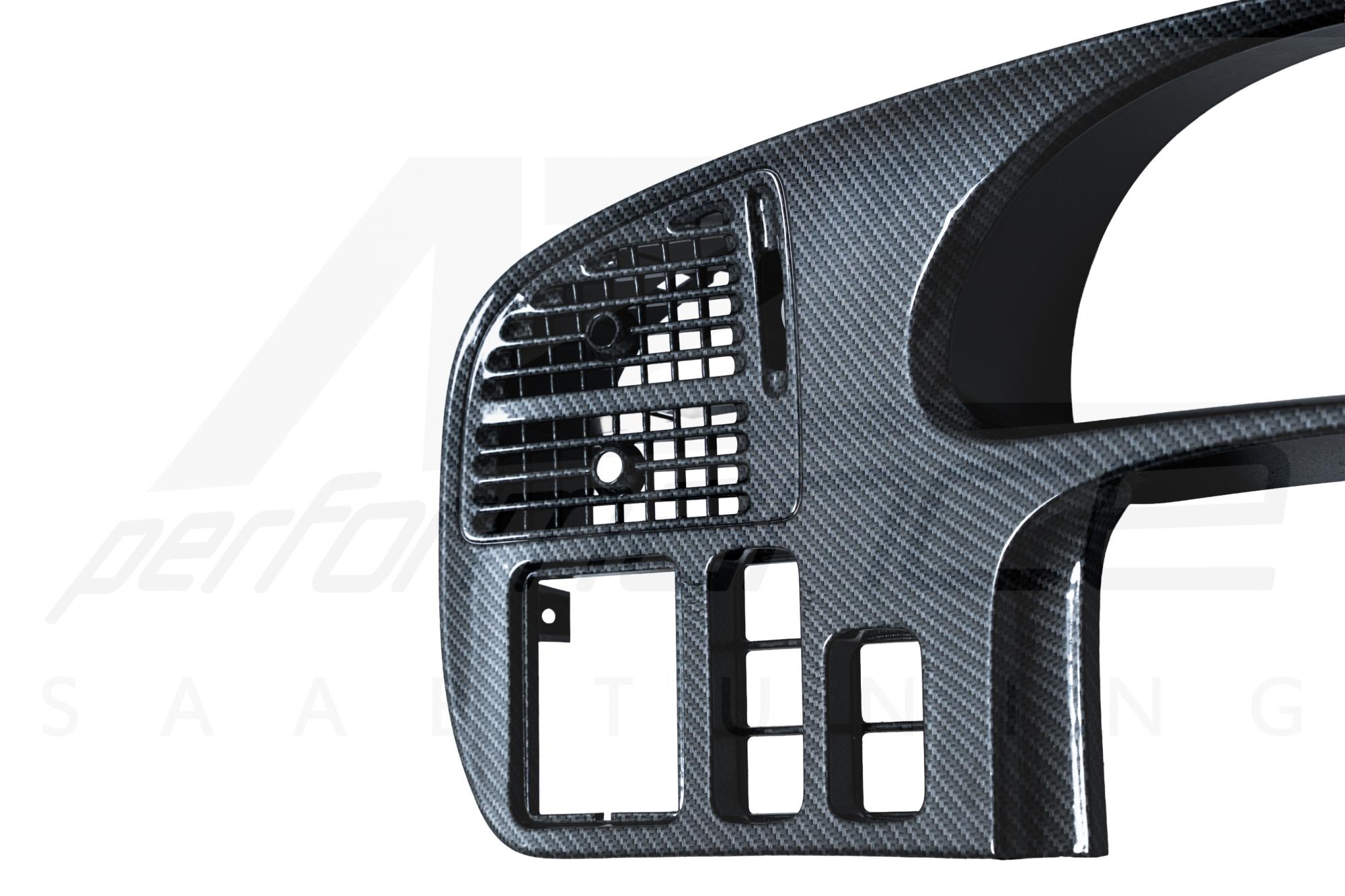 A-Zperformance Shiny Carbon-Silver Dash Surround kit SAAB 9-5 2006-2010 LHD