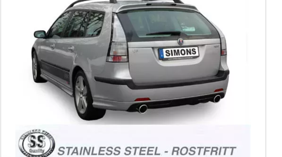 Simons Saab DOUBLE END 9-3 1.8T/2.0T/Aero/ SportSaloon/SportCombi/Cabriolet 2004-2014 58 Liter