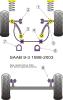 PFF66-411BLK Steering Rack Mounting, SAAB 900, 9-3