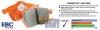 EBC 285 and 302mm Orangestuff front Racing brake pads SAAB 9-3 2003-2011 EBC 285 and 302mm Orangestuff front Racing brake pads SAAB 9-3 2003-2011