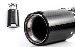 Round tailpipe with carbon cover 90 mm TÜV/ABE