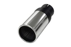 Round stainless steel tailpipe 100 mm 76