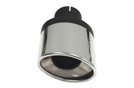 Oval LEFT side stainless steel tailpipe 90/120 mm 63,5 Oval LEFT side stainless steel tailpipe 90/120 mm 63,5